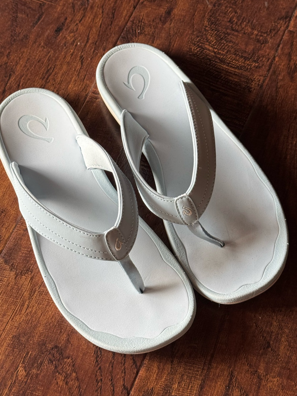 OkuKai 'Ohana Flip Flops Light Blue Water Resistant Size 10